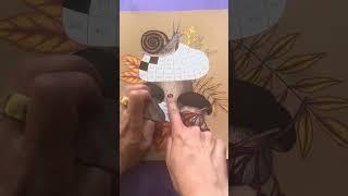ASMR sticker by number snail on mushroom