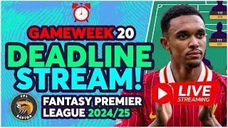 FPL GAMEWEEK 20 LIVE DEADLINE STREAM  | GW20 POSTPONEMENTS? ️ | Fantasy Premier League 2024/25