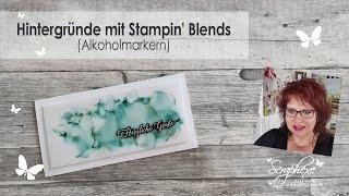 Hintergründe mit Stampin‘ Blends | Alkoholmarker | mit Stampin' Up! Produkten