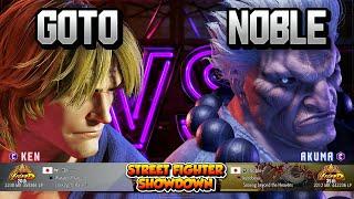 SF6 | Goto (Ken) VS Noble (Akuma) | High level match