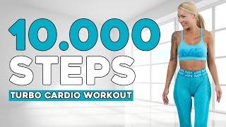 10000 STEPS TURBO WALKING FAST WALKING Cardio For Weight Loss No Jumping Knee Friendly