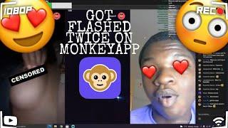 Got FLASHED TWICE on MonkeyApp #monkeyapp #omegle