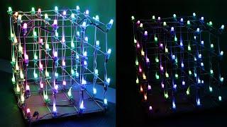 Amazing Light Using RGB Pixel LED |  4x4x4 RGB LED Cube