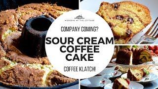 The best SOUR CREAM COFFEE CAKE recipe!