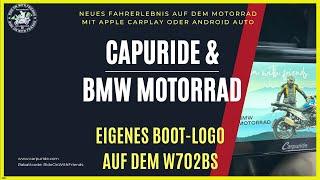 Carpuride W 702 BS und BMW Motorrad | neues Start-Logo selbst erstellen