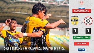 DOLCE BRETAÑA vs FC CAJAMARCA (1-1) | RESUMEN - 16AVOS DE FINAL IDA Etapa Nacional | Copa Perú 2024