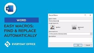 Recording a Macro to Automate Replace Special in Microsoft Word