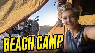 I Camped On a Remote Beach in Baja I Solo Motorcycle Adventure in Mexico - EP. 298