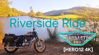 ROYAL ENFIELD BULLET 500 | RIVERSIDE RIDE [4K]