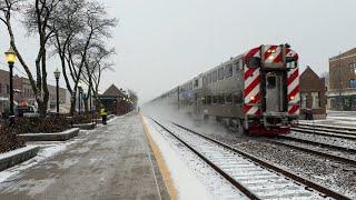 The Complete Metra Morning Rush Hour In A Blizzard At LaGrange Road On January 10, 2025