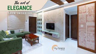 Impressive  3BHK Interiors at My Home Tridasa | My Space Design Studio