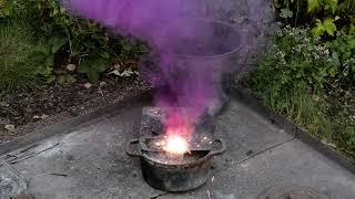 Thermite: Neodymium + iodine oxide ( Nd+I2O5 )