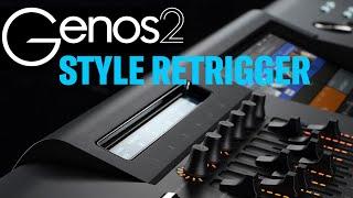 Genos 2: «Live Control» Endlosräder  belegen und die Funktion «Style Retrigger» verwenden