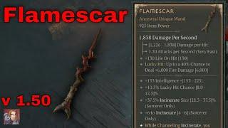 Diablo IV Unique Items - Flamescar (Sorc Wand)[v1.5.0]