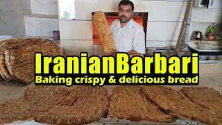 Baking bread | Baking traditional Iranian Barbari | Barbari bread from start to finish