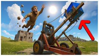 Launching Players Into A Toxic Players Base With A Catapult!