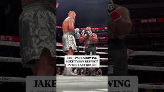 JAKE PAUL SHOWING MIKE TYSON RESPECT IN THE LAST Round  #miketyson #jakepaul #loganpaul #Netflix