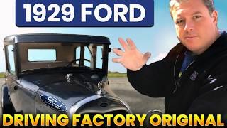 Driving a Factory Original 1929 Ford on New Years Day 2025! Unrestored Model A Fordor Sedan drive