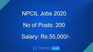 Jobs in Nuclear Power Corporation of India NPCIL Recruitment 2020