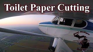 Toilet paper cutting with classic airplanes Stinson 108 -2