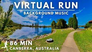 86 Min Virtual Running Video For Treadmill With Music in #Canberra #Australia #virtualrunningtv