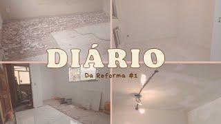 DIÁRIO DA REFORMA #1 | quebrou todo o piso  | DICAS DAS GÊMEAS