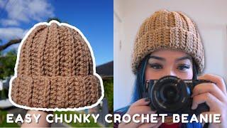 Easy Crochet Chunky Beanie Tutorial