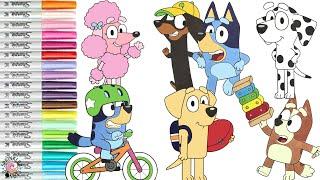 Bluey and Friends Coloring Book Compilation Bluey Bingo Snickers Lucky Coco and Chloe