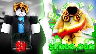 $1 VS $100,000 Roblox Bedwars Account