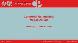 The Curatorial Roundtable: Magali Arriola (Mexico City)