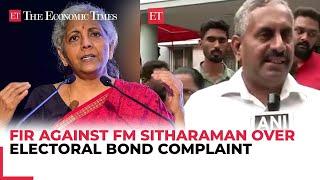 FIR filed against FM Sitharaman on private complaint on Electoral Bonds case in Bengaluru