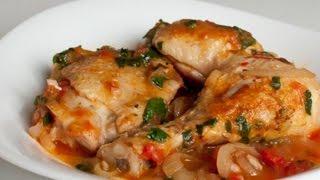 Чахохбили из курицы по грузински с помидорами и луком