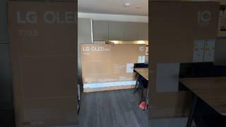 77” G3 OLED TV unboxing and installation. #lgelectronics #lgoled #oledtv #oled #g3 #howto #lg