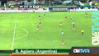 Gol de Aguero a Albania - Amistoso 2011