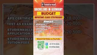 Complete Budget for Bachelors in Germany 2025(Studienkolleg) Kitna Paisa Lagte he Germany Padhai Me?