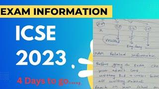 icse 2023 Exam information | very important information for icse class 10 board exam 2023