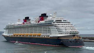 Disney Dream Departure with Melody 4K in Ponta Delgada, Sao Miguel Azores  - 26.10.2024 #cruise