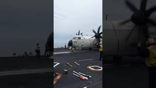 C2 Greyhound catapulting from the USS Ronald Reagan #shorts