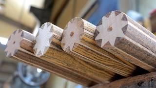 The process of a craftsman making a handmade billiard cue. Korean handmade billiard cue workshop