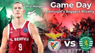 Pro Basketball Rivalry Game Day Vlog // SL Benfica vs Sporting CP (CRAZY ENDING!!)