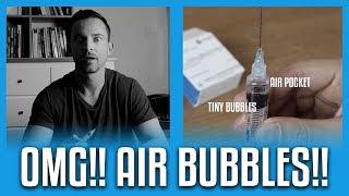 Air Bubbles In Syringe When Injecting? Don't Freak Out! (DEMO)