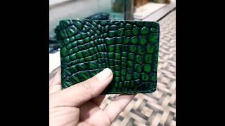 crocodile leather beautiful leather wallets 100%pure #leatherjacket #leatherwallet #leatherhandmade