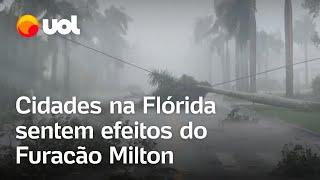 Furacão na Flórida: cidades costeiras são afetadas por fortes ventos antes da chegada do Milton