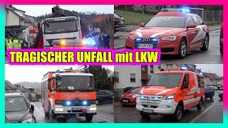    Tragischer & tödlicher Unfall mit LKW in Pfullingen     | Feuerwehr unterstützt Polizei