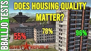 How does "Quality of Flats" affect Happiness? | Tests | Workers & Resources: Soviet Republic Guides