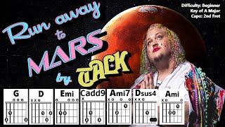 RUN AWAY TO MARS {CAPO 2} by TALK (Beginner Guitar Chord & Strum Play-Along w/ Lyrics)