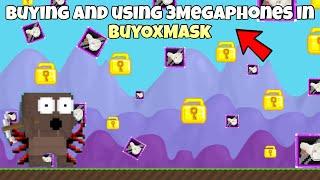 Using 3 MEGAPHONES in BuyOxMask *Rip WLS* Little giveaway  | GrowTopia