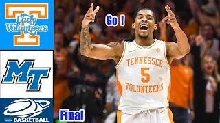 Tennessee vs Middle Tennessee  [ FULL GAME Highlights ] Dec 23, 2024 | College basketball 2024 |NCAA