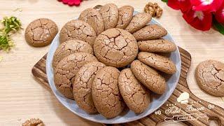 آموزش شیرینی گردویی بازاری ترکدار  با تمام نکات |  Persian Walnuts Cookies