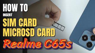 How to Install a SIM Card | MicroSD Card Realme C65s